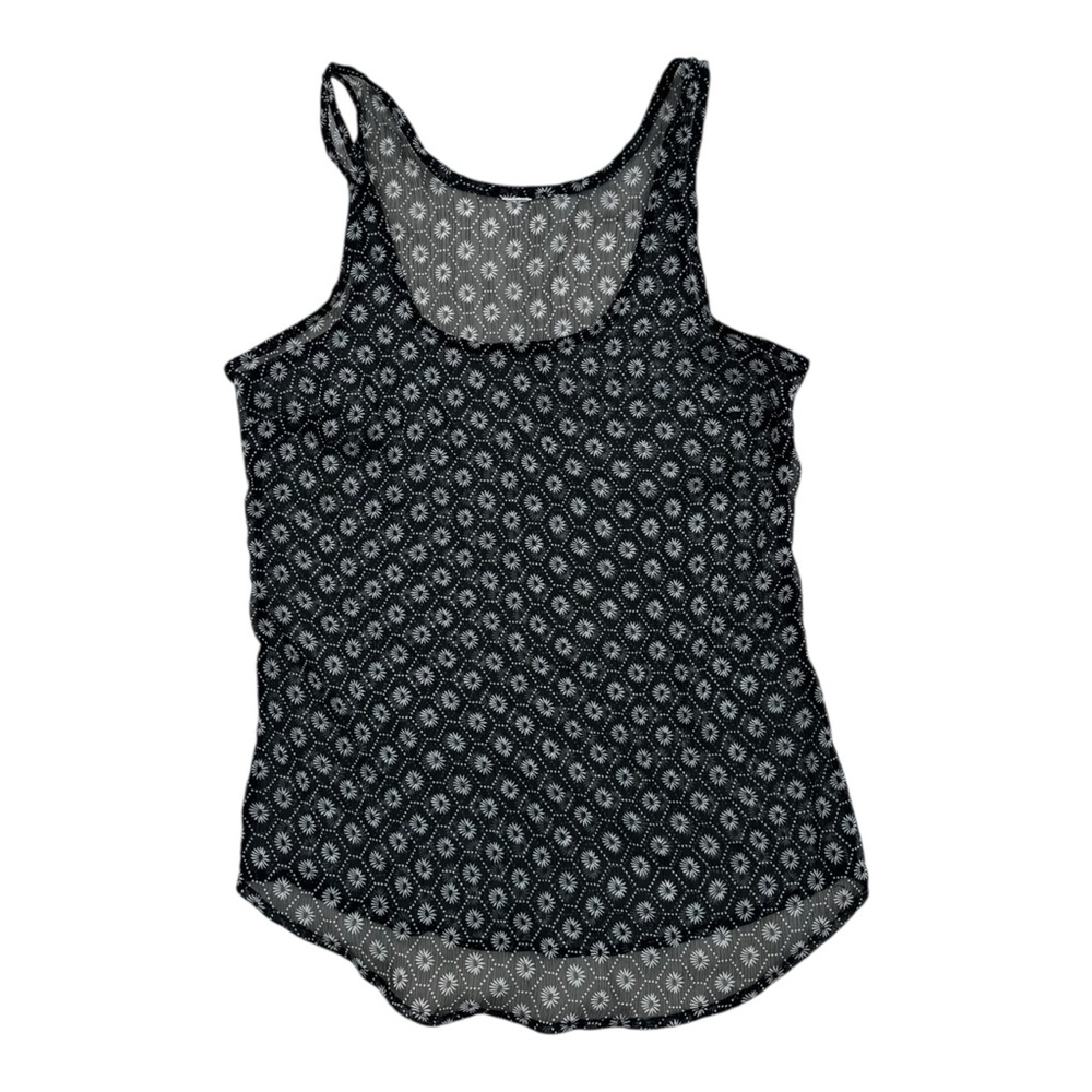 Unbranded Black Sheer Floral Patterned Tank - Women’s Size XS